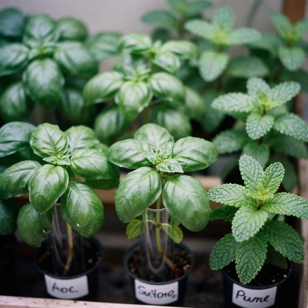 Verticale watergebaseerde kruidentuin